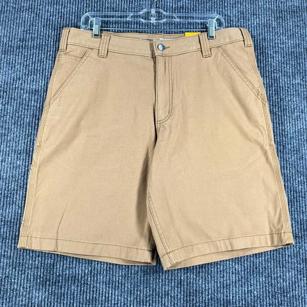 Carhartt Rugged Flex Relaxed Fit Canvas Work Shorts Mens 36 Brown Casual New